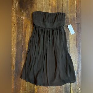 NWT JCrew Silk Midi Dress Brn 14